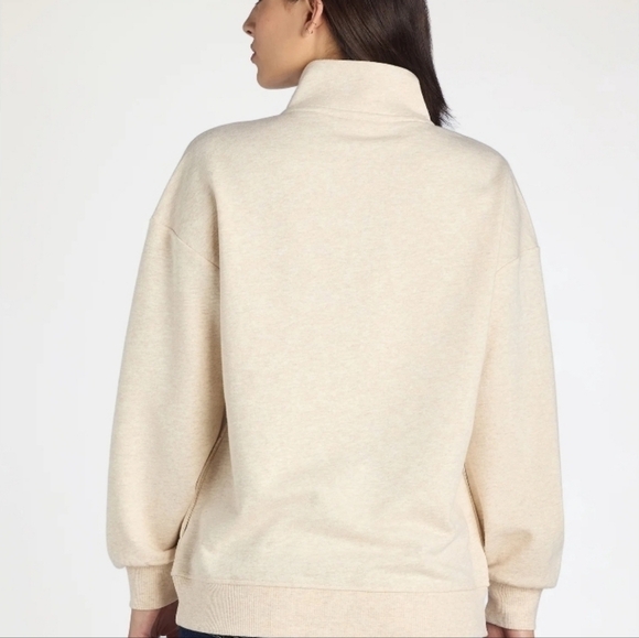 Oatmeal Heather Henley Pullover New Women's XL 16-18 Casual Outdoor Fall Winter - Picture 2 of 8